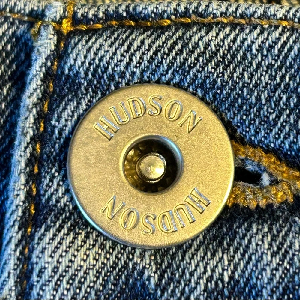 HUDSON Byron Straight Leg Jeans Men’s Size 38 x34– 5 Pocket, Zip Fly, Blue Denim